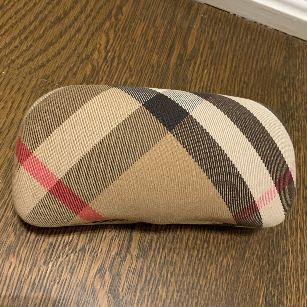 BURBERRY London Glasses Sunglasses Case Hard Clamshell Nova Plaid Authentic